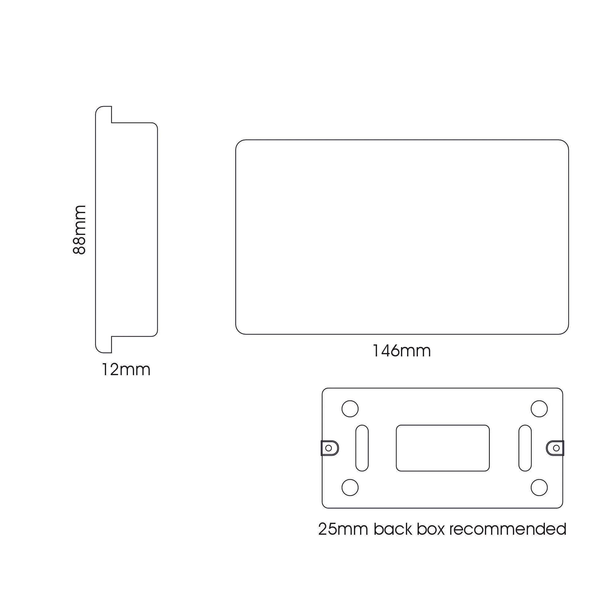 Blanking Plates Wiring Accessories Trendi Decorative Screwless